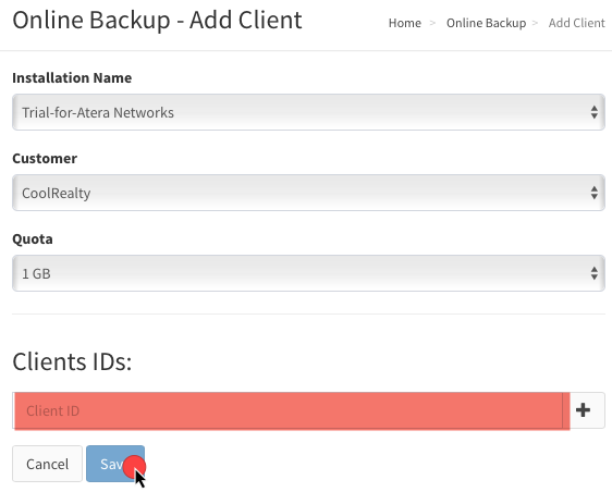 atera online backup