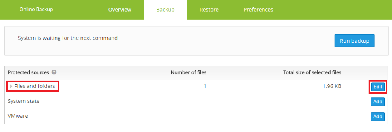 atera online backup