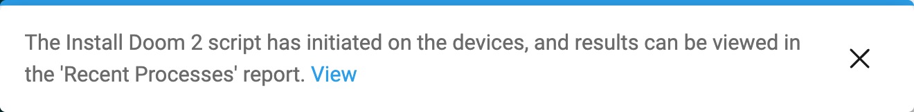 snackbar confirming execution initiation (multi agent install).jpeg