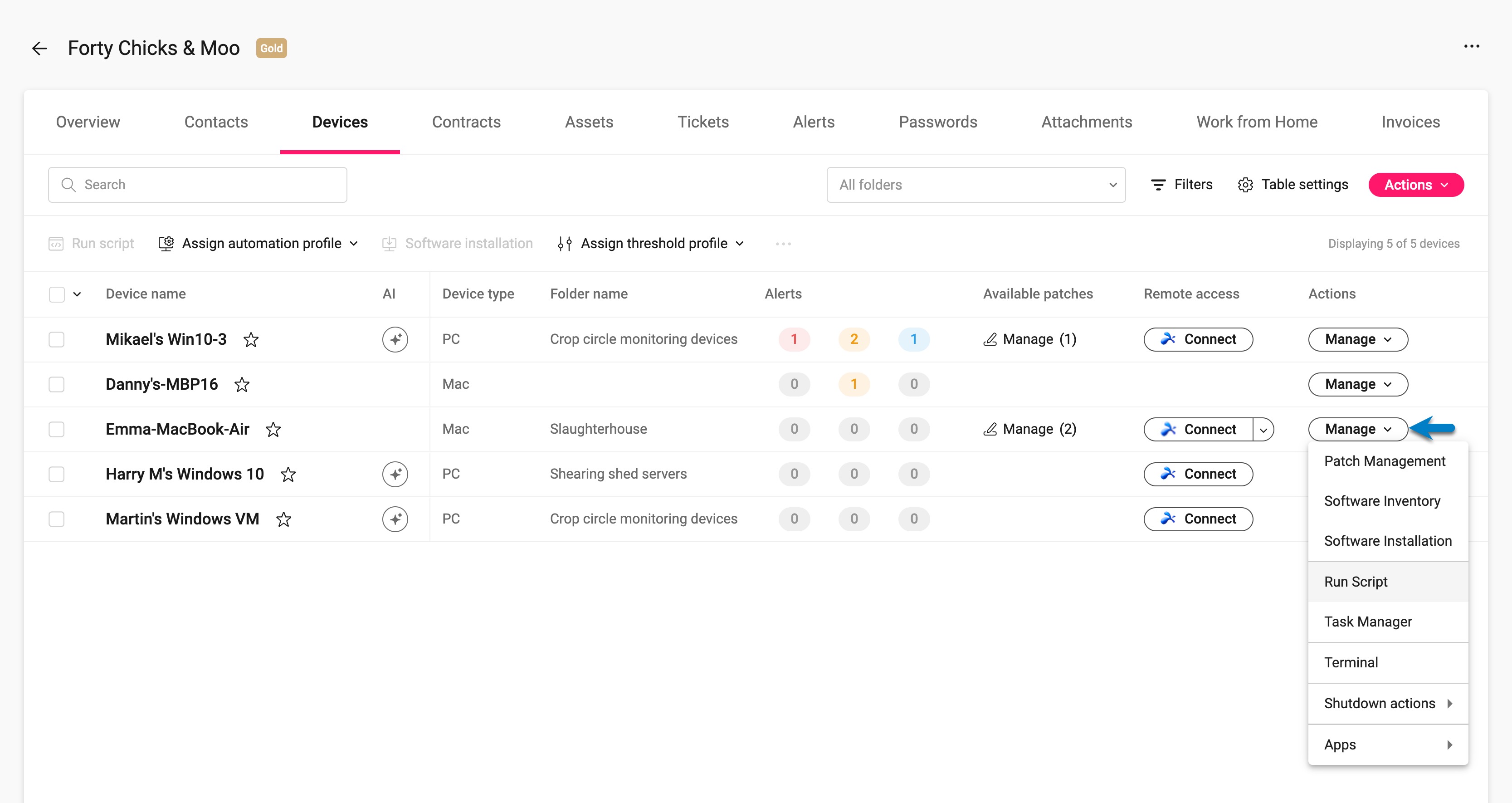 Customers page > Manage dropdown (single).jpeg