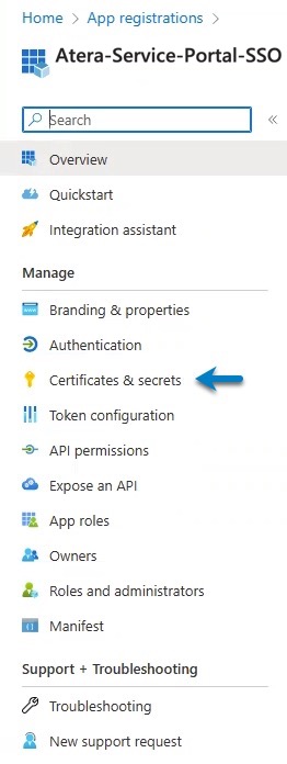 Pagina dell'app _ Cliccare certificati & segreti.jpeg