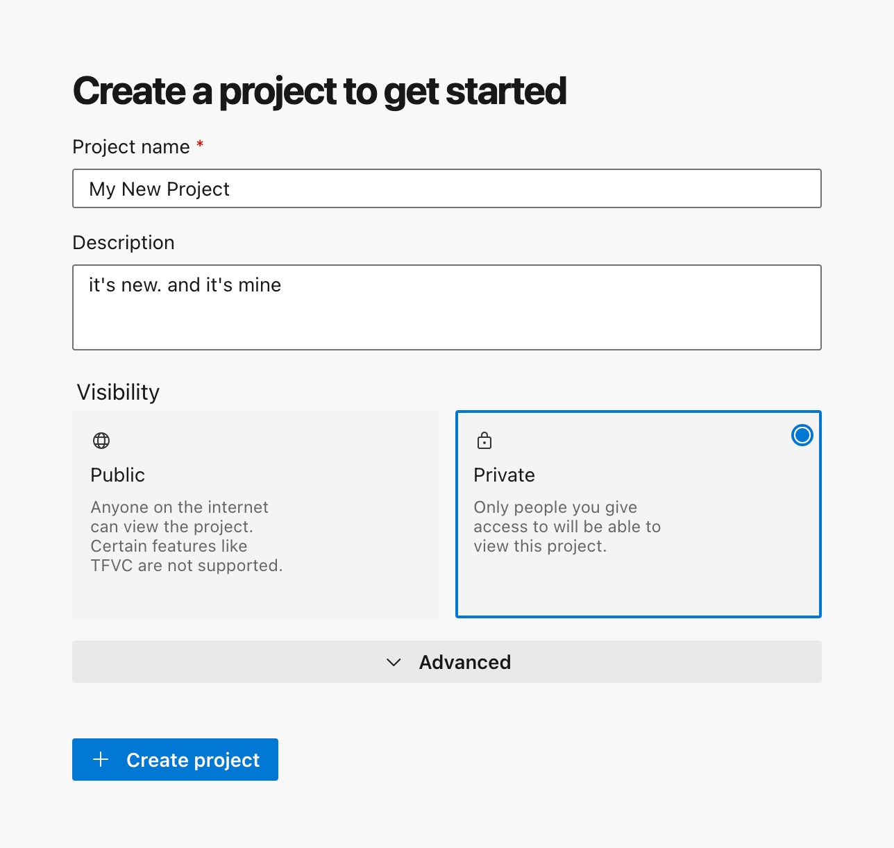 Create new project modal.jpg