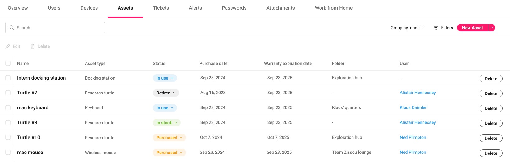 Site page > Asset tab with new asset - ITD.jpg