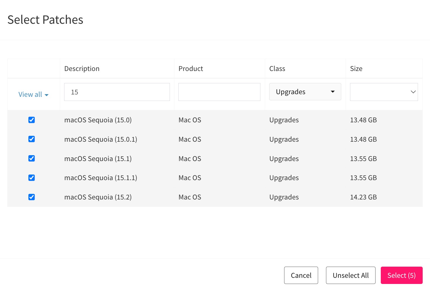 Select patches window > exclude patches (global) .jpg
