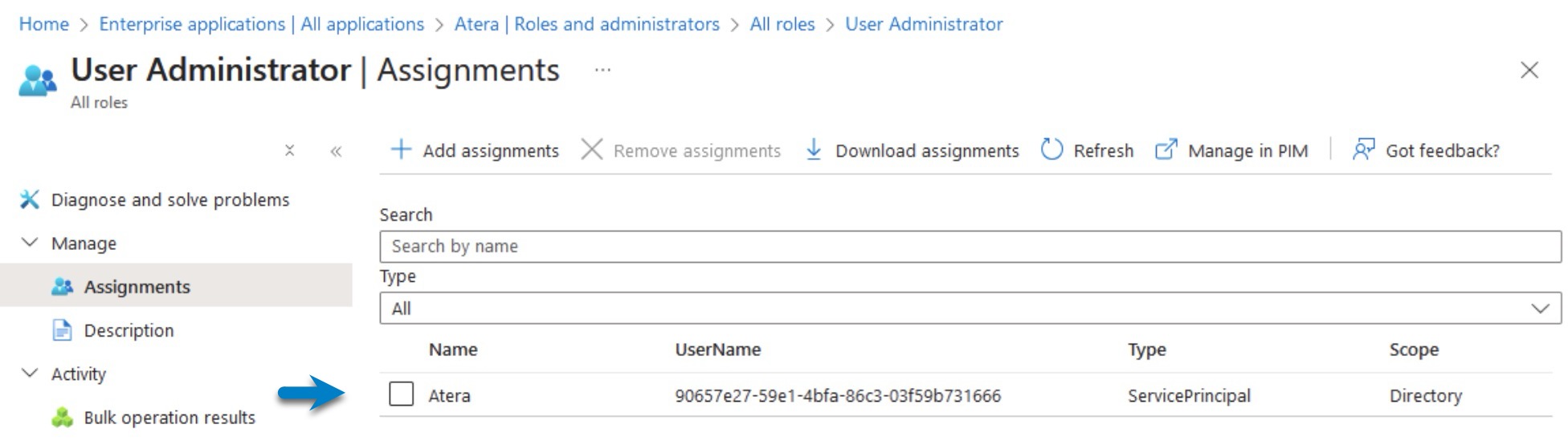 Atera Enterprise instance assigned User Administrator.jpg