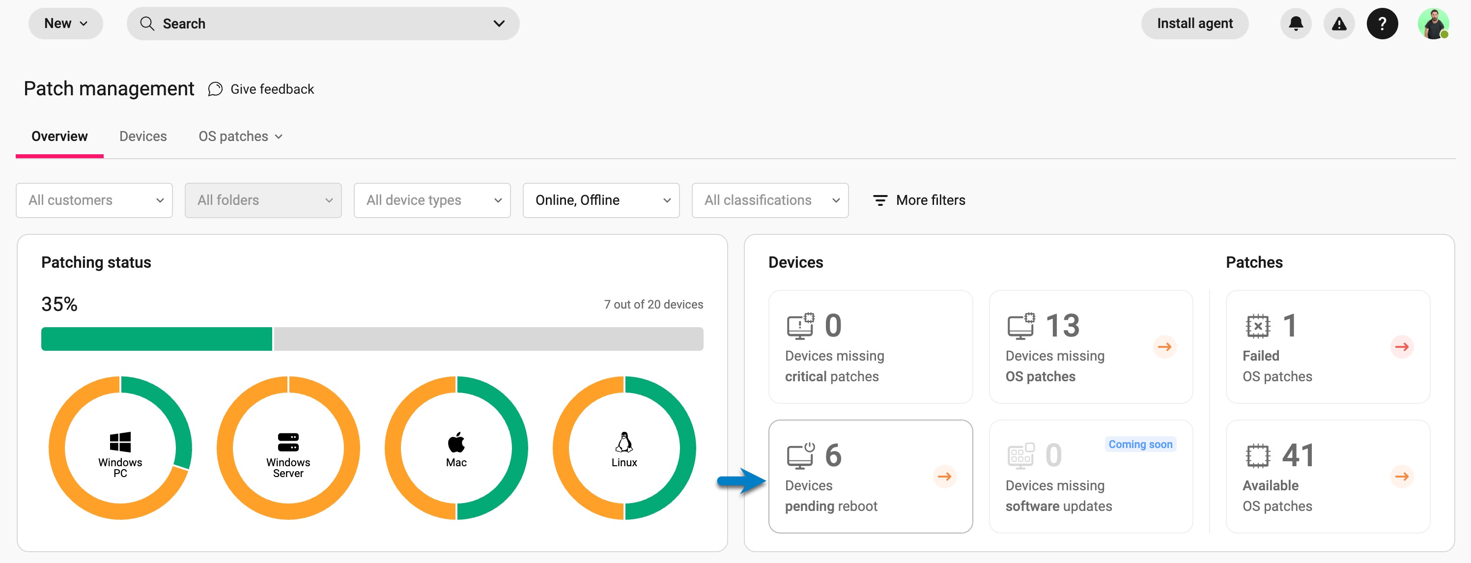 Patch MGMT Dashboard > Overview tab > Reboot devices.jpg