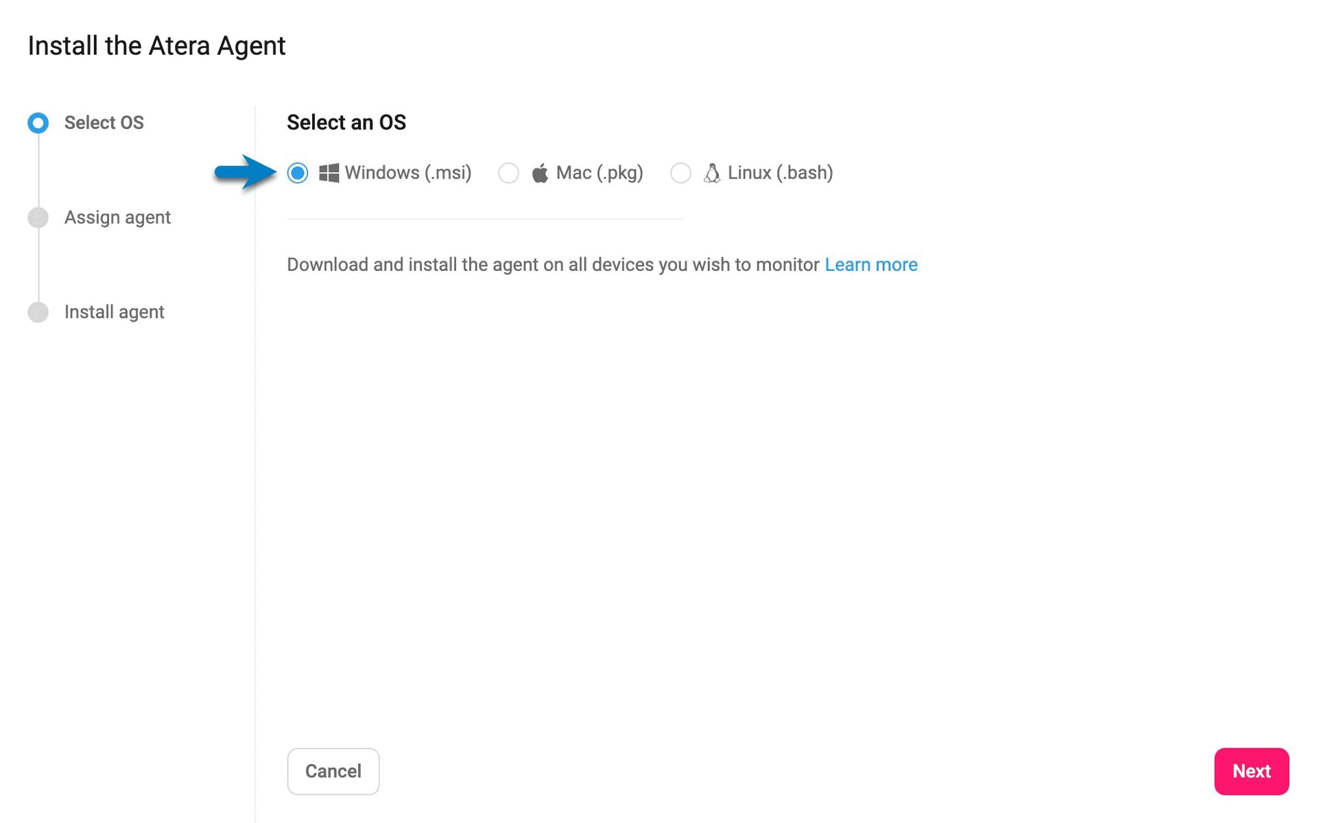 Install Windows installer file flow.gif