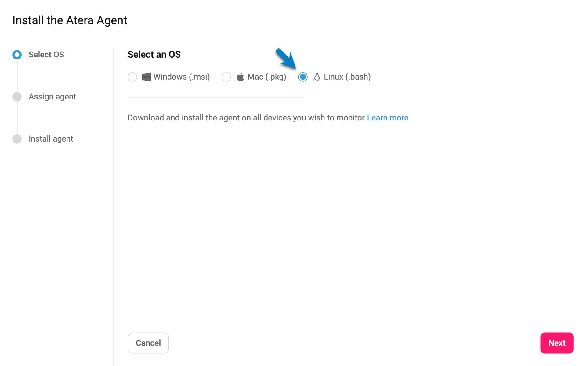 Install Linux command line flow.gif