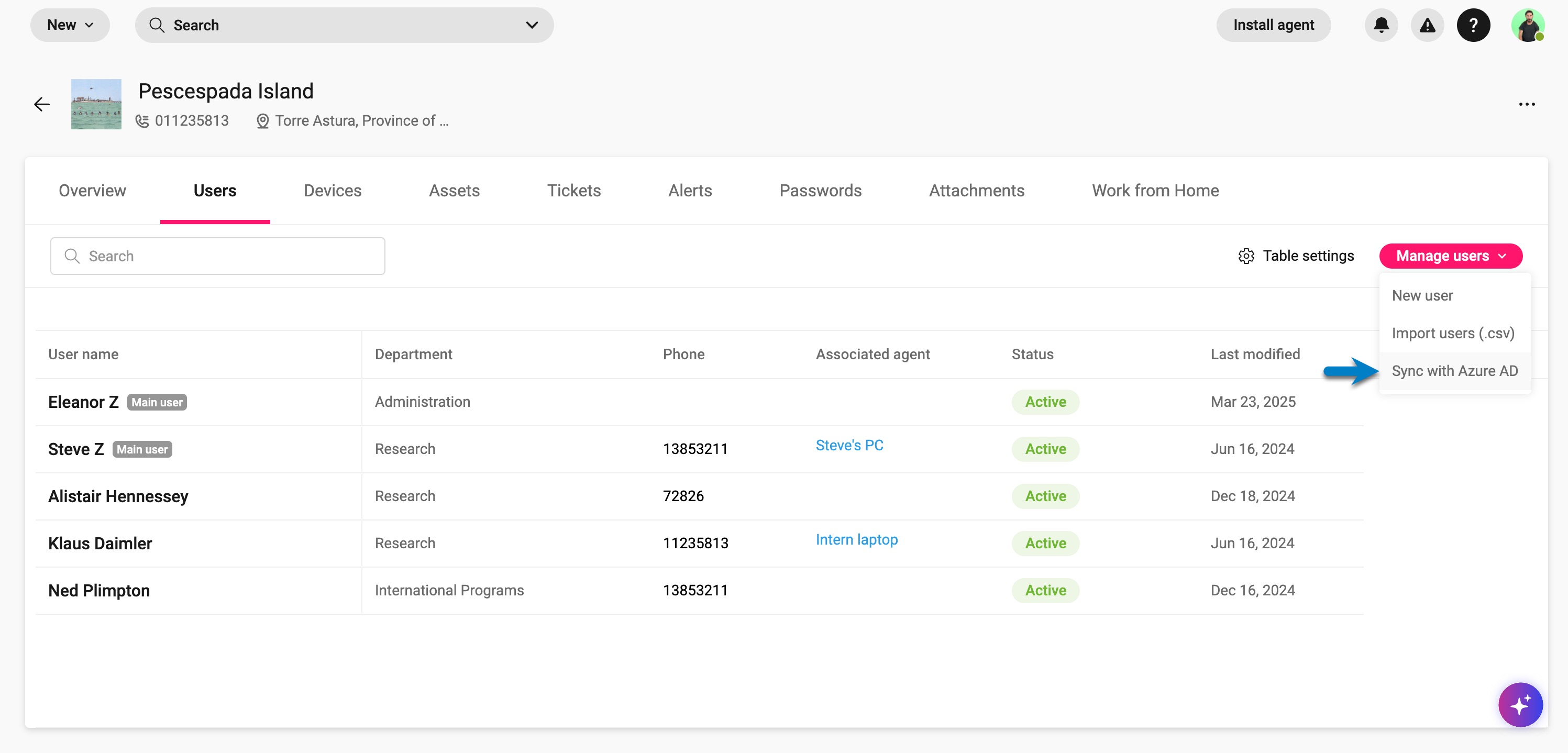 Site > Users tab > Manage > Sync to Azure.jpg