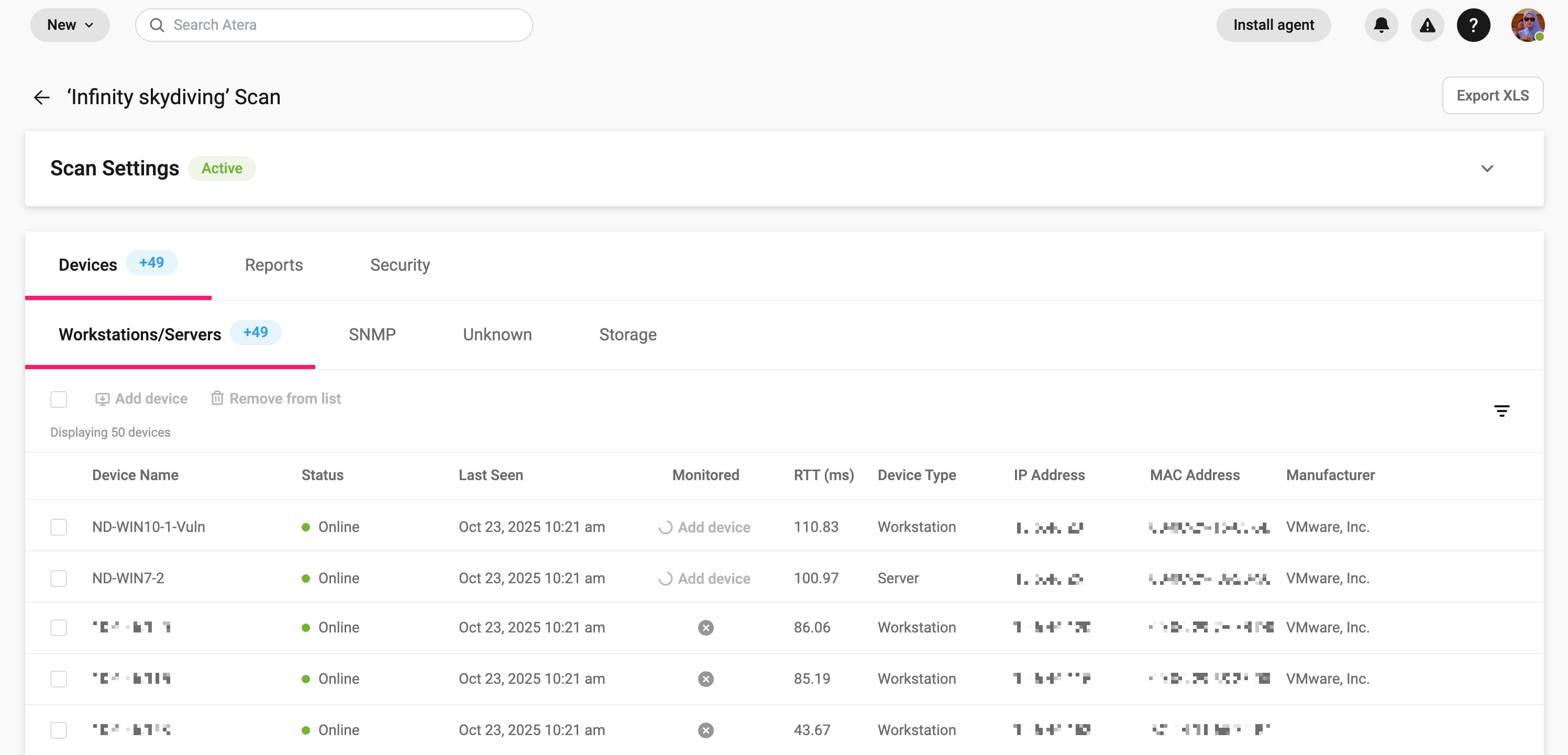 Network Discovery: Scan agentless networks – Atera Support