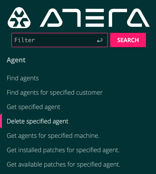 API > API doc page > Delete specified agent panel.png