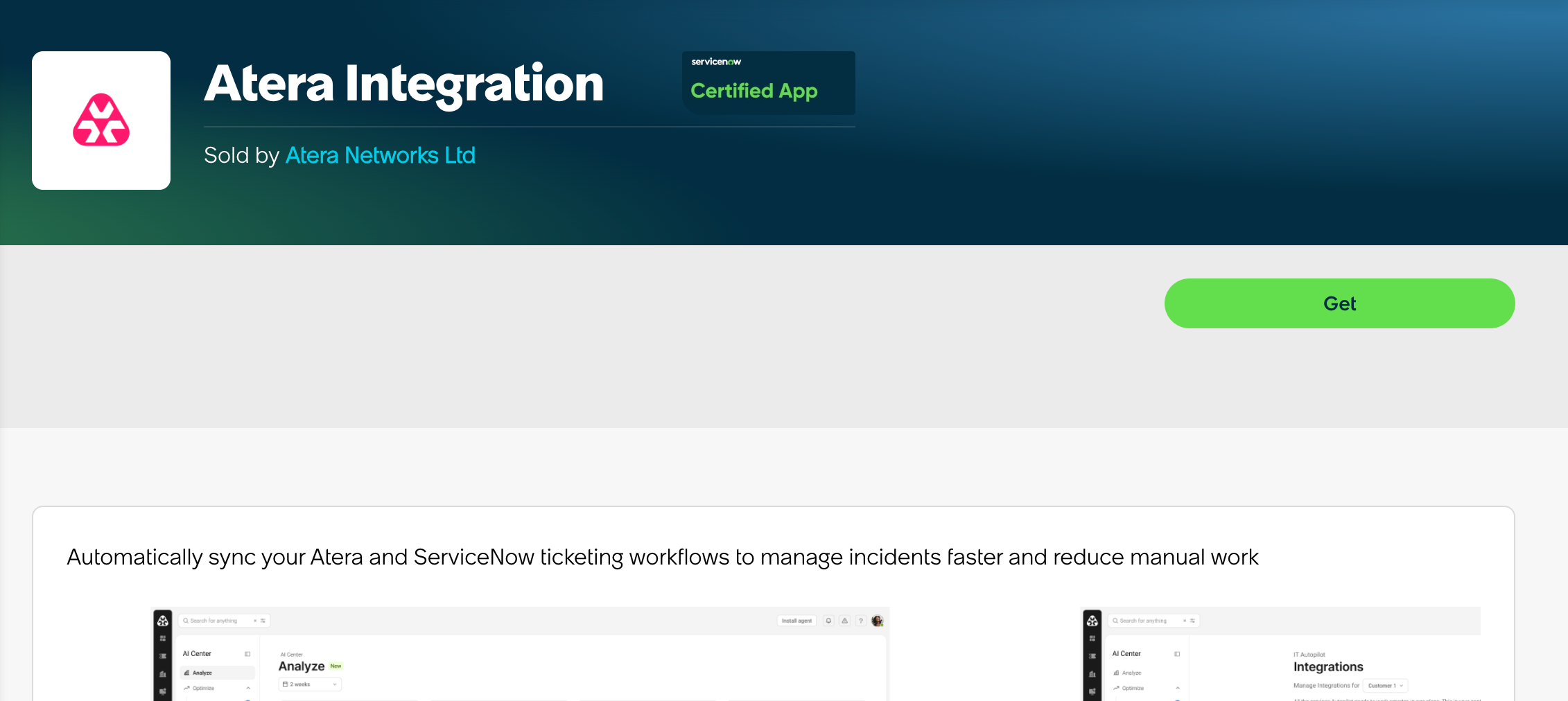ServiceNow store > Atera Integration.png