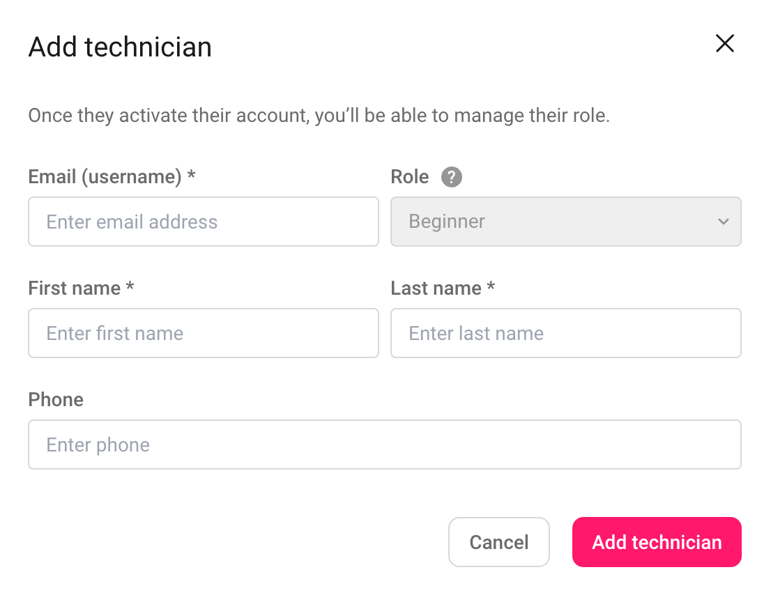 Add technician button > Add technician window.png