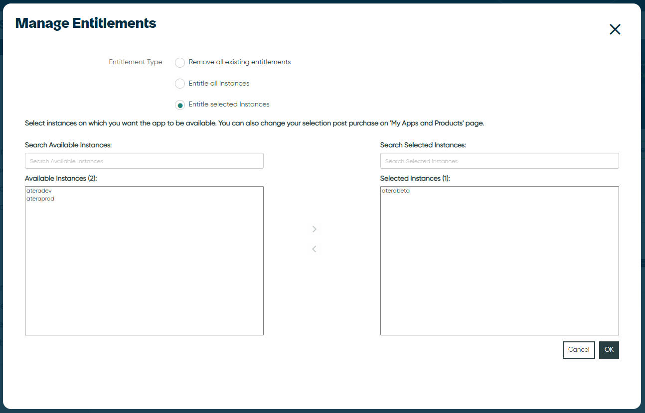 ServiceNow store > Atera Integration > Manage Entitlements.png