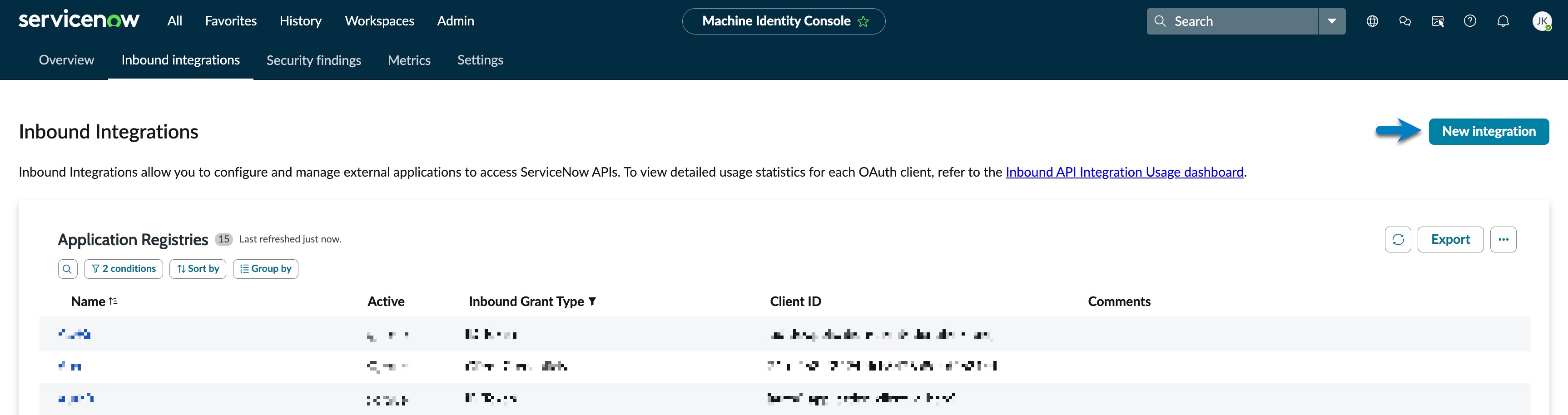 ServiceNow > All > System OAuth > Application Registry > Click New integration.jpg