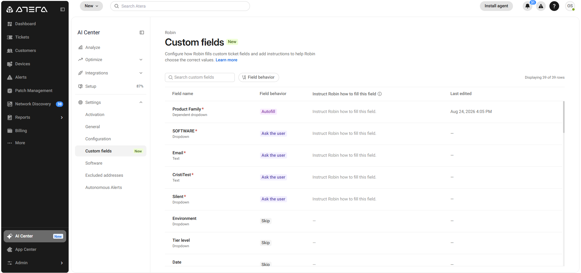 robin custom field behaviors