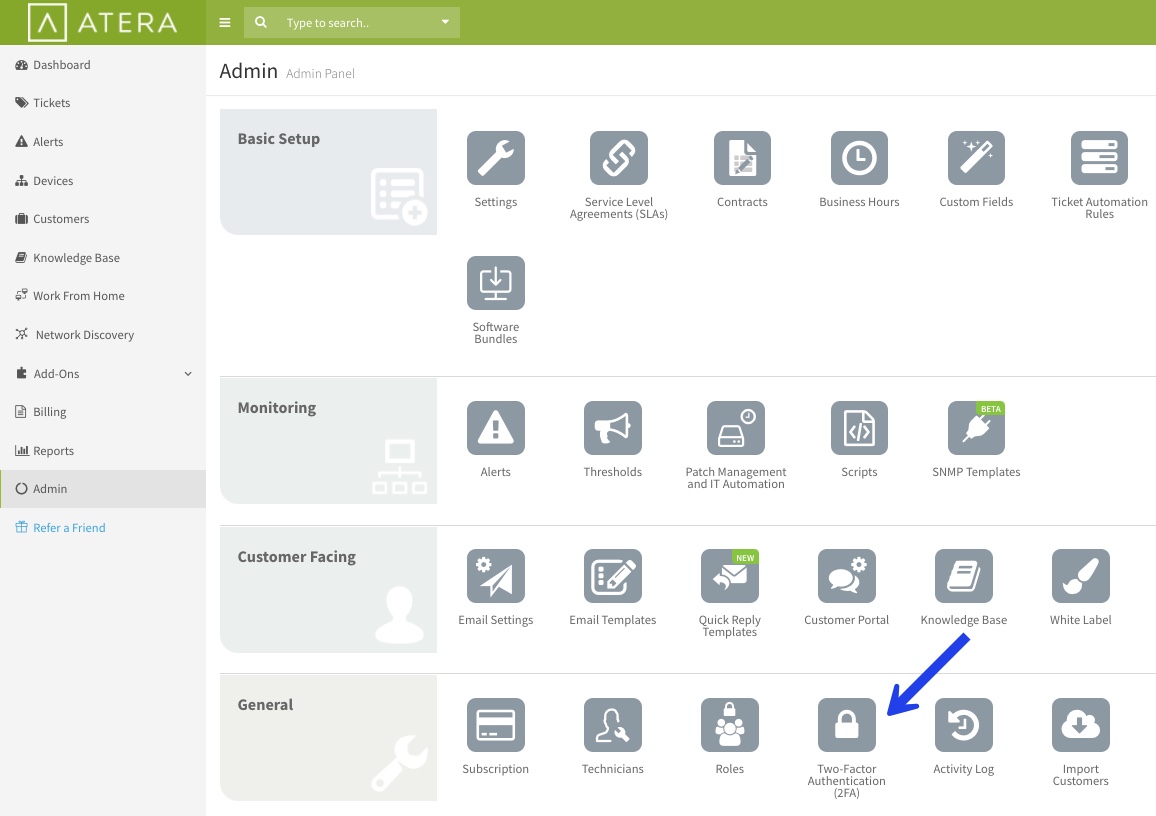 Two Factor Authentication 2FA Atera Support