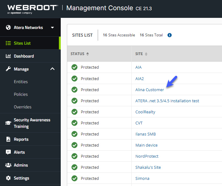 deactivate endpoint webroot console