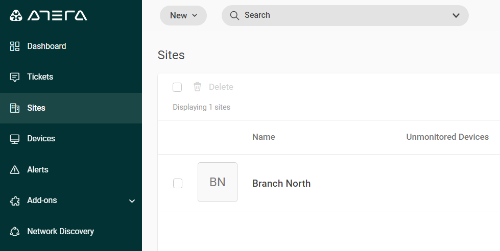 Create sites and users – Atera Support