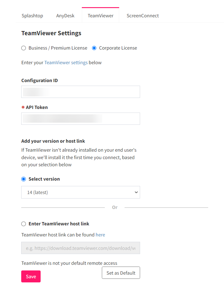Verbinden Sie sich aus der Ferne mit TeamViewer Atera Support