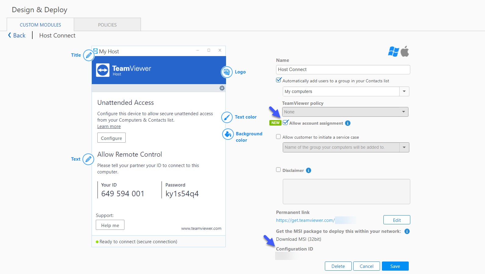 Verbinden Sie sich aus der Ferne mit TeamViewer Atera Support
