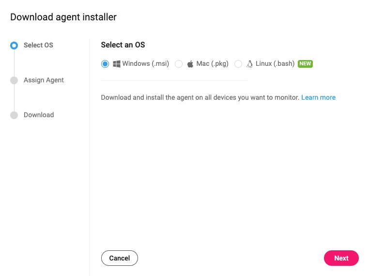 Download agent >  Select OS > Windows - EN.jpg
